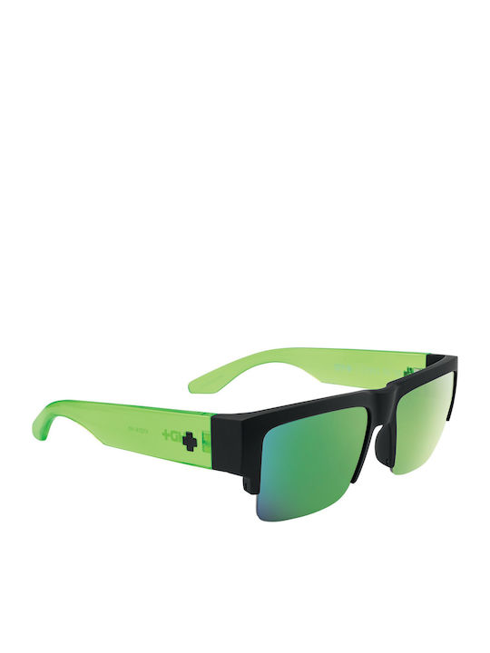 Cyrus 5050 Soft Matte Unisex Sonnenbrillen mit Schwarzem Horn umrandetem Rahmen und Schwarzem Polarisiertem Glas