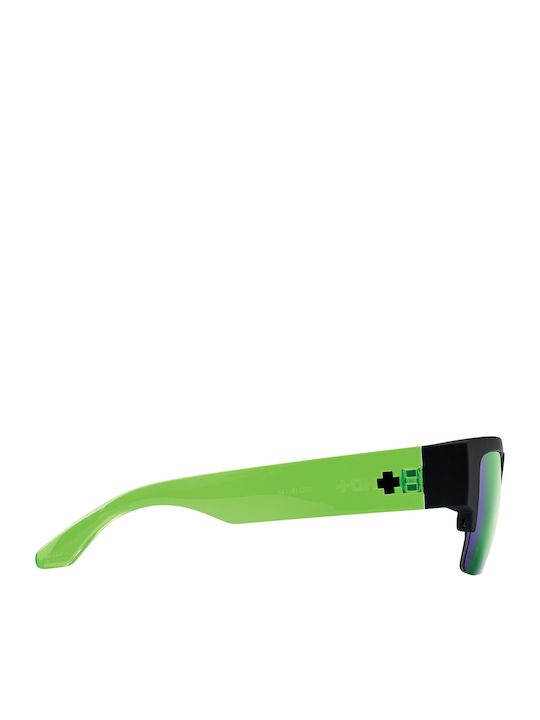 Cyrus 5050 Soft Matte Unisex Sonnenbrillen mit Schwarzem Horn umrandetem Rahmen und Schwarzem Polarisiertem Glas