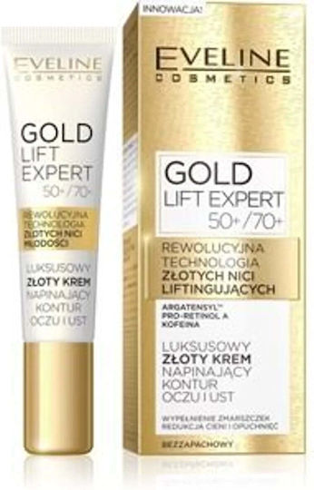 Gold Lift Expert Eye and Lip Cream for Firming, Dark Circles, Eye Bags & Anti-Ageing 15ml
