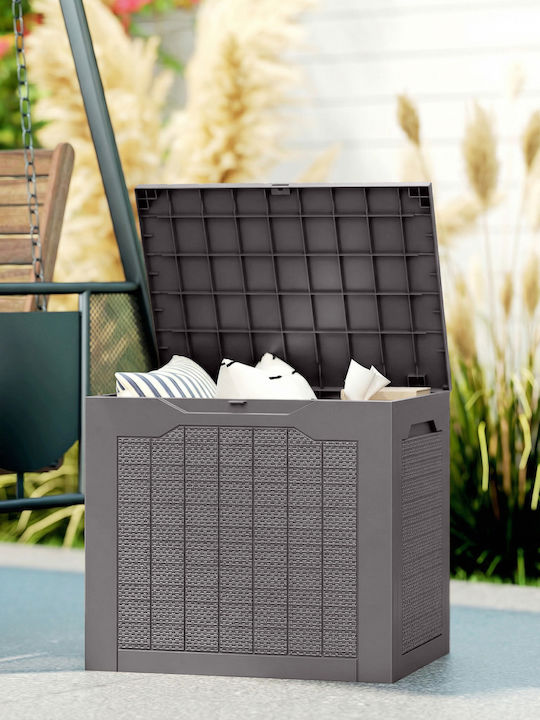 Outsunny Brown Polypropylene Outdoor Storage Box L56xW41xH50cm