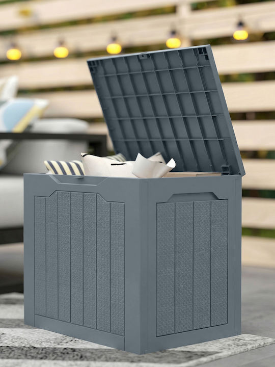 Outsunny Grey Polypropylene Outdoor Storage Box L56xW41xH50cm