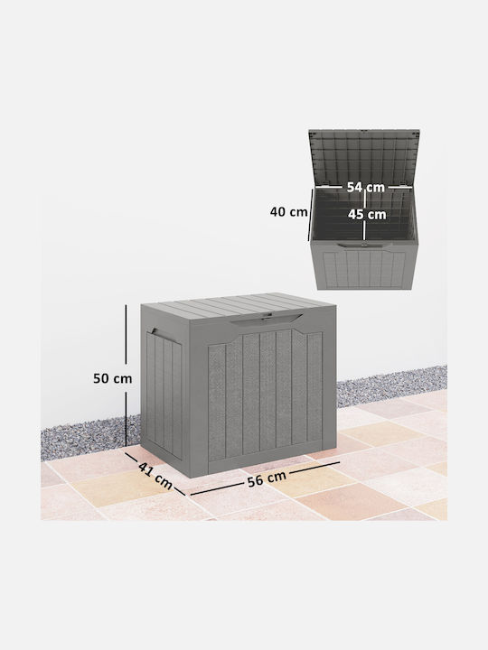 Outsunny Khaki Polypropylene Outdoor Storage Box L56xW41xH50cm