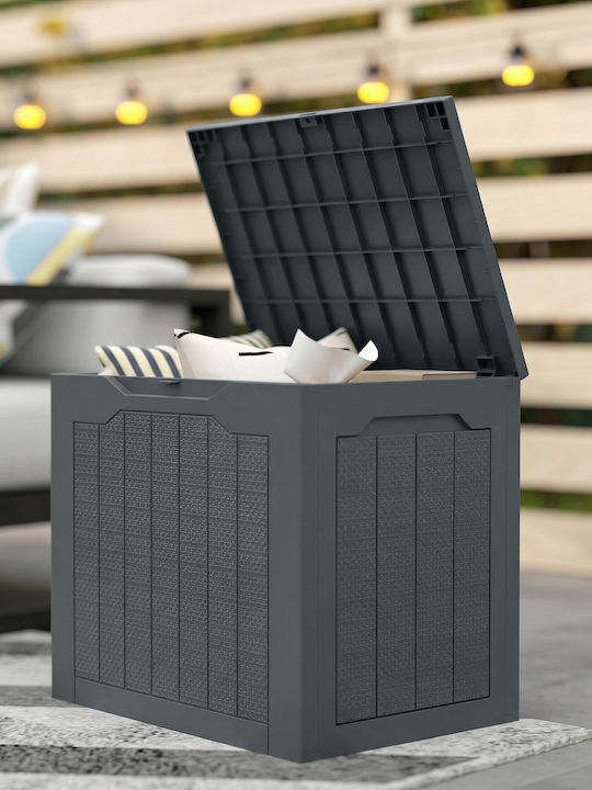 Outsunny Grey Polypropylene Outdoor Storage Box L56xW41xH50cm