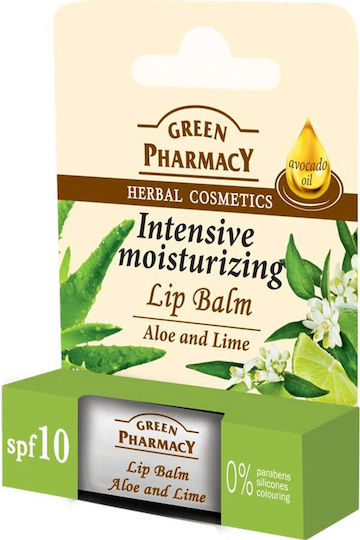 Green Pharmacy Балсам за устни с Алое и Лайм 3.6гр
