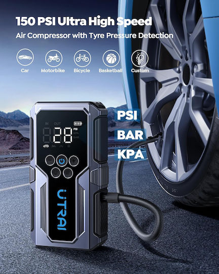 Utrai JS-9 Portable Car & Motorcycle Battery Jump Starter 15000mAh with Power Bank / USB / Pump / Flashlight 12V