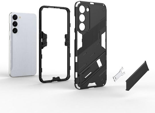 Punk Armor Твърд Калъф със Стойка Бял за Samsung Galaxy S23 Plus 5g