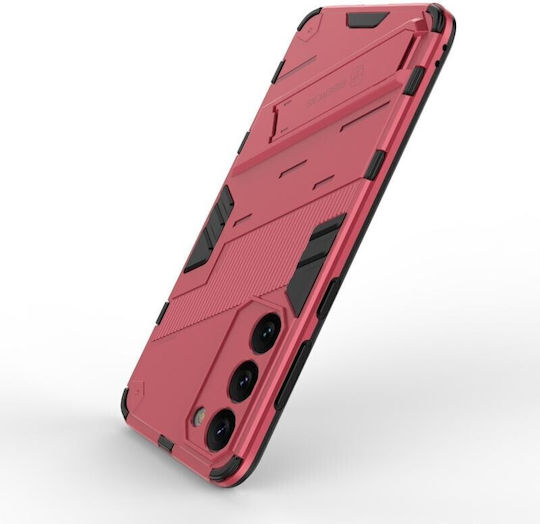 Punk Armor Твърд Калъф Стойка Розов За Samsung Galaxy S23 Plus 5g