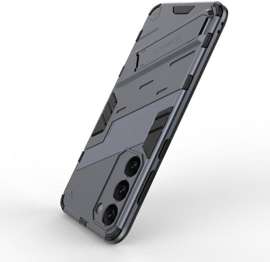Punk Armor Твърд Калъф със Стойка Сив Samsung Galaxy S23 Plus 5G