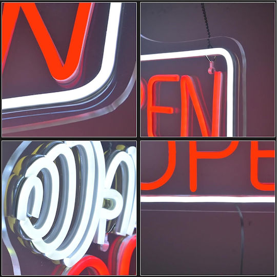 Neon Διακοσμητικό Φωτιστικό Gym Open LED 40x30εκ.