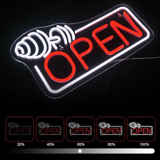 Neon Διακοσμητικό Φωτιστικό Gym Open LED 40x30εκ.