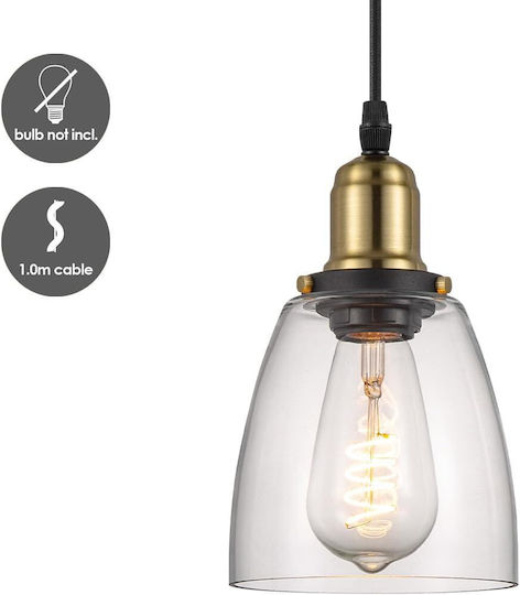 Lampa Κρεμαστό Φωτιστικό Μαύρο 65x65x128εκ.