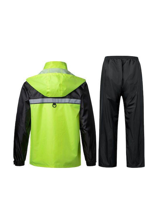 Work Rainproof Reflective Coverall Green M