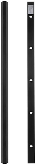 Maclean Black Aluminium Cable Cover Channel 33x18x750mm Mctv-897 B