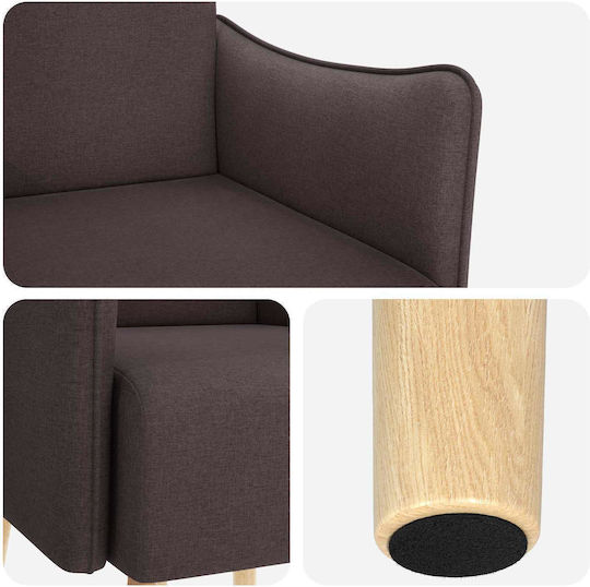 Relax Σκούρο 60x65x76cm Σκούρο Καφέ