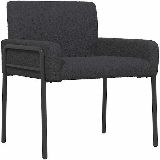 Dunkelgrauer Relaxsessel 62x58x73 cm