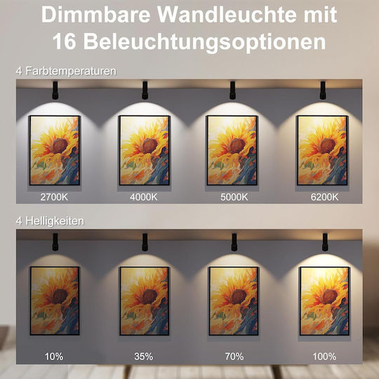 Lampa LED-Spot mit 10 Leuchten in Schwarz