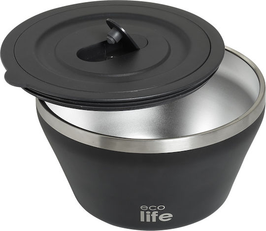 Ecolife Θερμός Inox Μαύρο 1.18lt