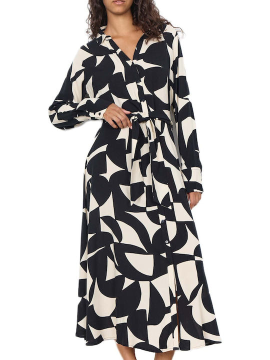 Maxi-Hemdkleid Schwarz