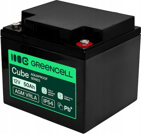 Green Cell AGM12V50AH-H UPS Battery with 50Ah Capacity and 12V Voltage