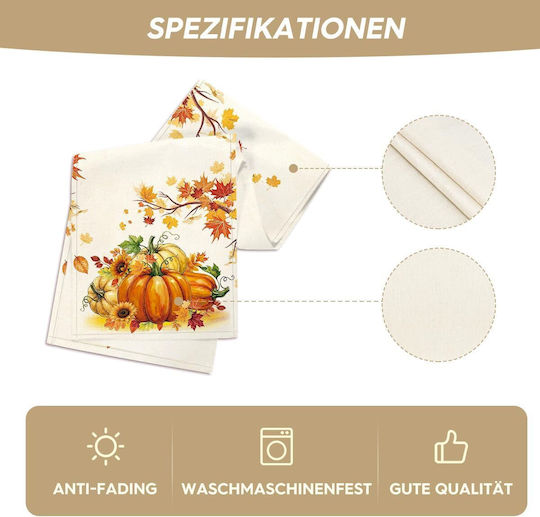 Decorative Table Runner Autumn Pumpkin Pattern 40 X 240 Cm