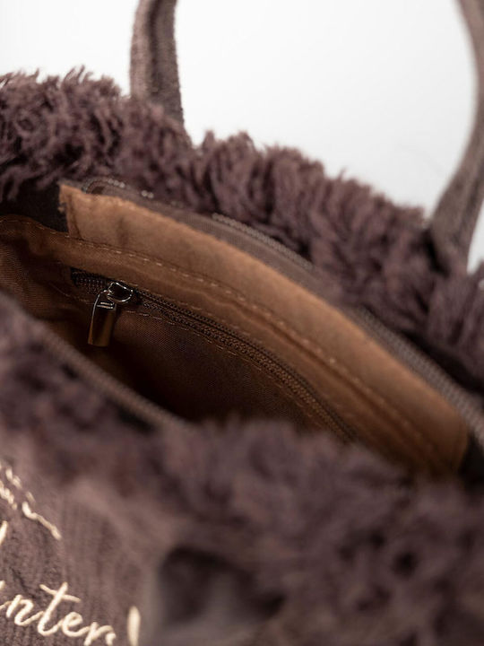 Braune Gewebte Damenhandtasche / Crossbodytasche