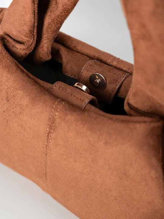 Damenhandtasche / Crossbody-Tasche aus braunem Wildleder