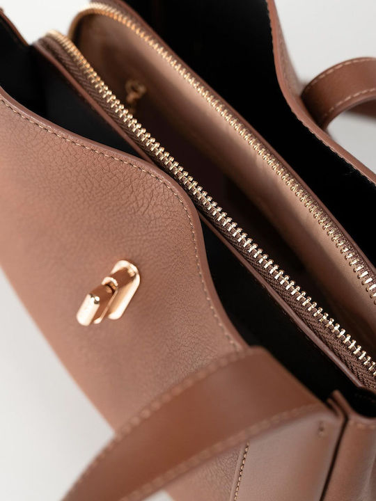 Damen Satchel-Tasche Camel
