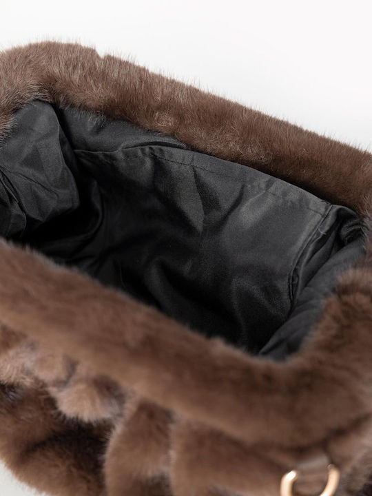 Brown Fur Women's Clutch