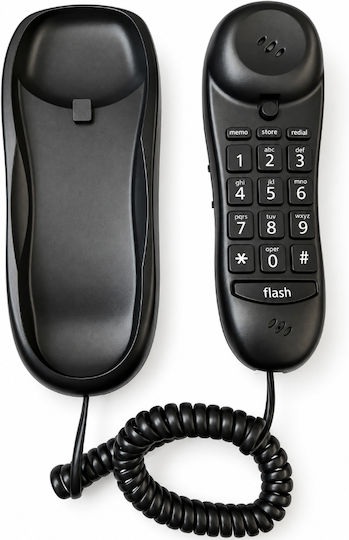 Phinea N12 Corded Office Phone for Seniors Black