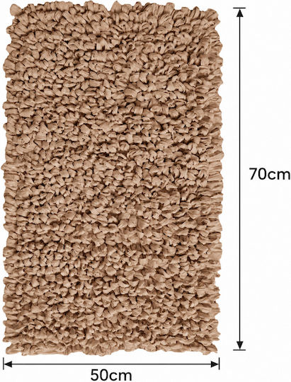 MRShome Wooden Bath Mat DV-0423C06 Camel 50x70 cm