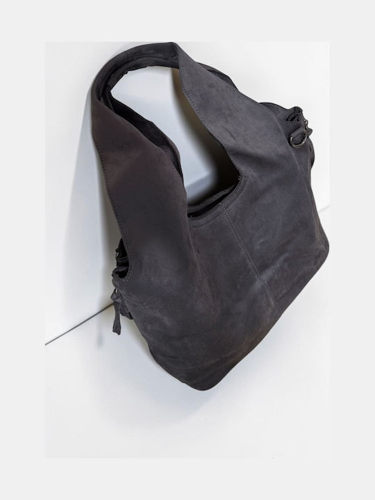 Women's Suede Shoulder Bag Anthracite