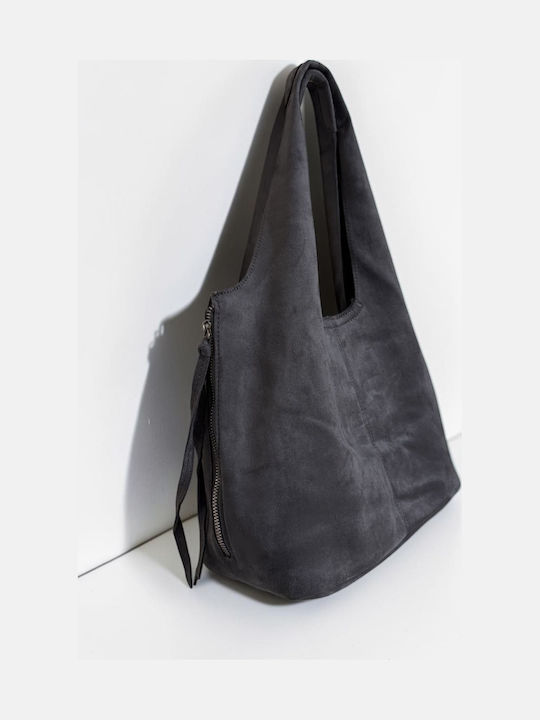 Women's Suede Shoulder Bag Anthracite