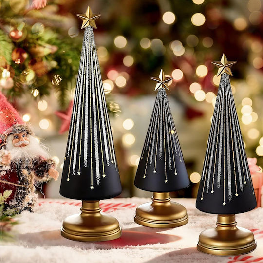 Beleuchtete Weihnachtsdeko-Glasbäumchen 3 Stück Holiday Decorations Gradient Beleuchtete Weihnachtsdeko-Glasbäumchen 3 Stück Holiday Decorations Gradient
