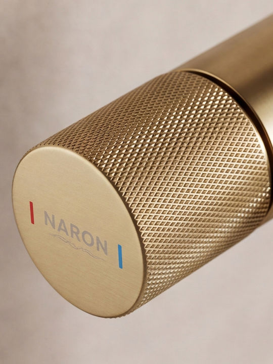 Naron Hohe Goldene Einhebel-Waschtischarmatur