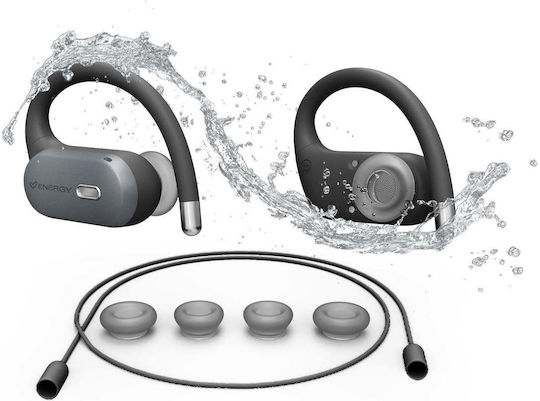 Airwave In-Ear-Bluetooth-Headset mit Schweißbeständigkeit und Ladeetui, Grau