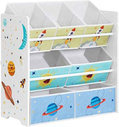 Songmics Kinder-Aufbewahrungsbox aus Stoff, Weiß, 62,5 × 29,5 × 60 cm
