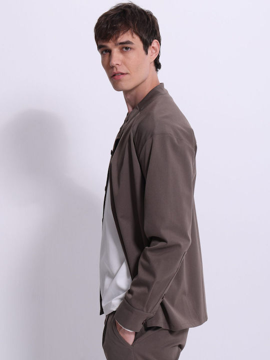 Long Sleeve Brown Overshirt