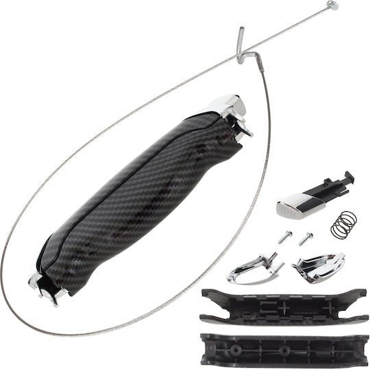 Kit de reparație pentru mânerul manetei frânei de mână Ford Galaxy 06-15 din carbon + cablu de eliberare a frânei de mână Set de 2 bucăți