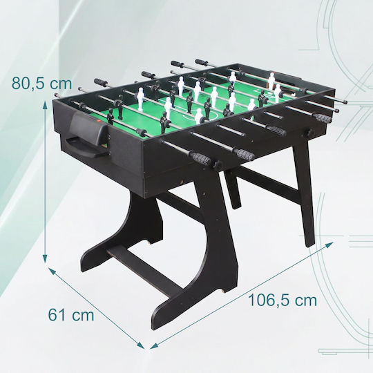 Relaxdays Подова Маса за Air Hockey Мултиигрова Дървена Сгъваема