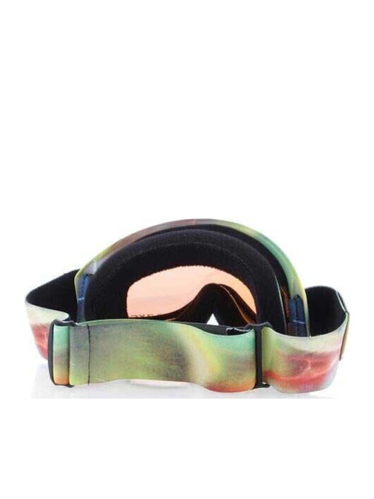 Adult Ski & Snowboard Goggles Multicolour with Multicolour Lens