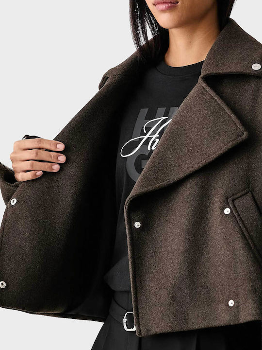 Γυναικείο Biker Jacket Dark Brown
