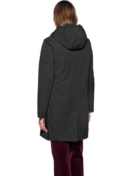 ? No.  not in original. ? I accidentally should give translation only. "?" no.  absent. Romanian: Geacă Parka de Iarnă pentru Femei Black . Black is color should translate Neagră, but title's syntactic: geacă parka neagră de iarnă. Original has Black English; translate. Proper phrase: Geacă Parka de Iarnă pentru Femei Neagră W... maybe Romanian title case. Geacă Parka de Iarnă pentru Femei Neagră awkward. "Geacă Parka de Iarnă pentru Femei, Neagră" punctuation not original. Could say "Geacă Parka Neagră de Iarnă pentru Femei W..." Need no punctuation. Geacă Parka Neagră de Iarnă pentru Femei