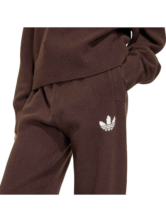 Damen Stoffhose mit Gummibund Braun