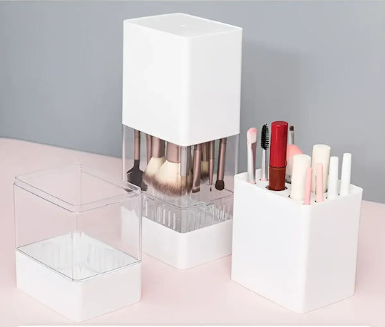 Cutie de Organizare pentru Cosmetice cu Separatoare Albă 24.5x10.8x8.3cm.