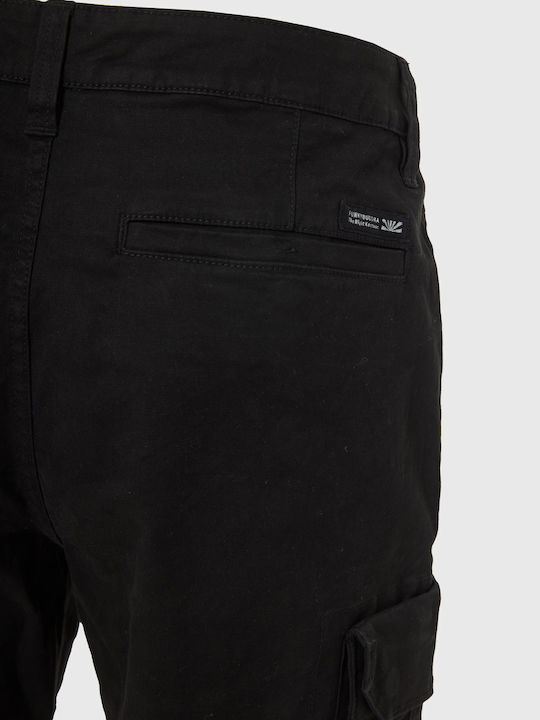 Funky Buddha Παντελόνι Cargo Regular Fit Μαύρο