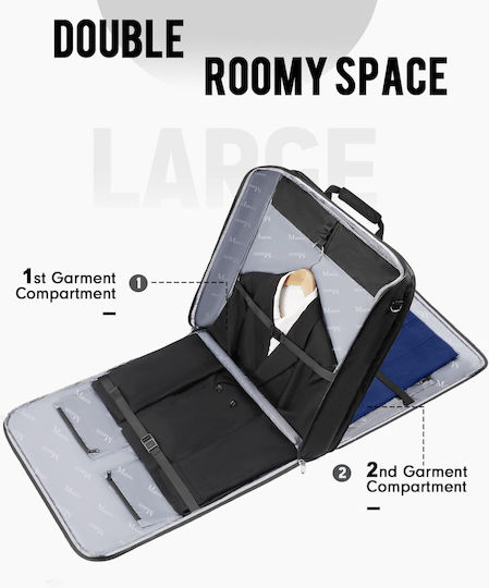Matein Fabric Hanging Storage Organizer for Bags / Suits / Clothes / Dresses / Coats / Ties / Socks in Black 58.42x20.32x57cm