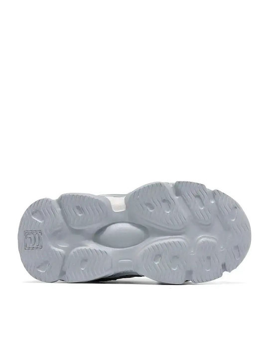 Memory Spinel V Kids Sneakers with Hook and Loop Closure Silver