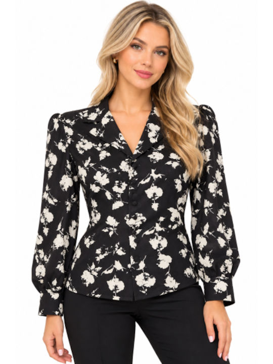 Long Sleeve Women's Shirt Black WG-FY-9036-27SH-BLACK