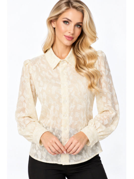 Long Sleeve Women's Beige Shirt WG-FY-9177-27SH-Beige