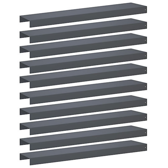 Garden Border Edging 10 Pcs 100 x 20 x 5 cm Steel Anthracite 8012925 Anthracite